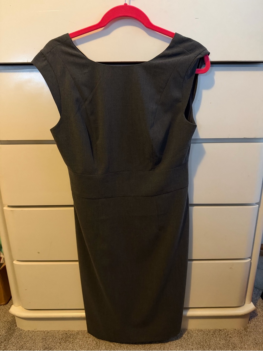 The Limited Charcoal Gray Cap-Sleeve Sheath Dress